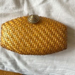Vintage Woven Basket Clutch